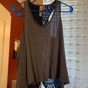 Blue Lacey tank top
